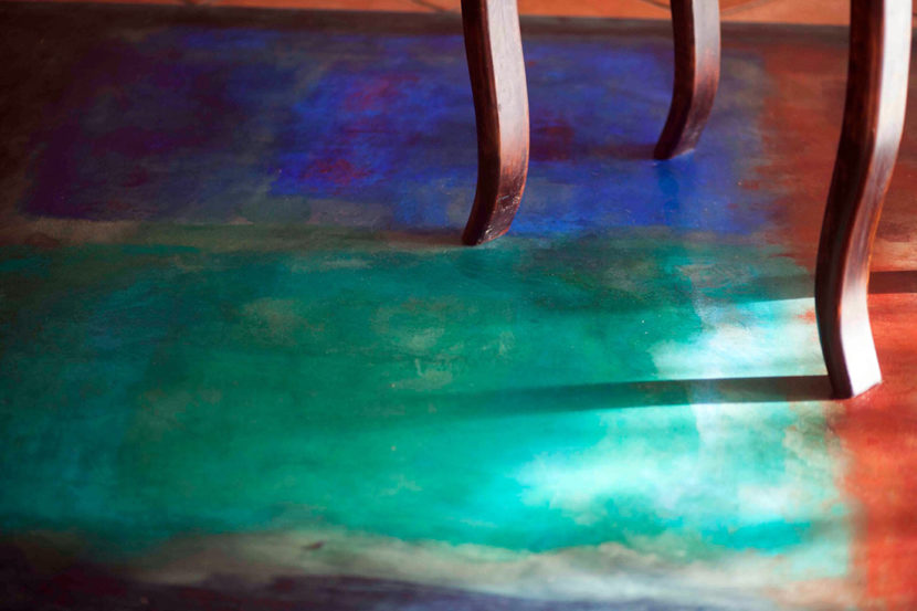 Pavimenti dipinti di Grazia Lombardi. Tappeto dipinto. Dettaglio