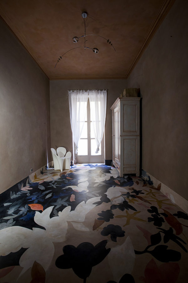 Grazia Lombardi; pavimenti dipinti; pavimento dipinto; acquerelli; anno: 2009